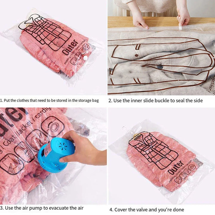 Transparent Vacuum Bag Storage